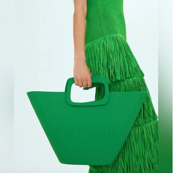 Mango X Simon Miller Blogger Favorite Green Tote Bag - Picture 1 of 5